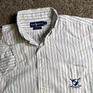 Ralph Lauren Tilden vintage mens casual button-down shirt‎ Large cotton retro